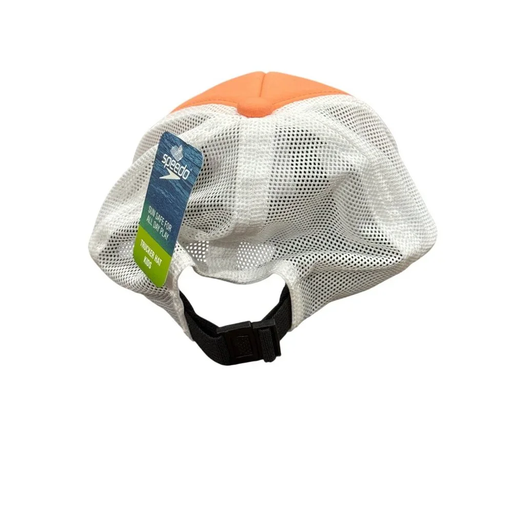 Speedo Kids' Trucker Hat - Orange: Abstract Design, Knit, Lightweight